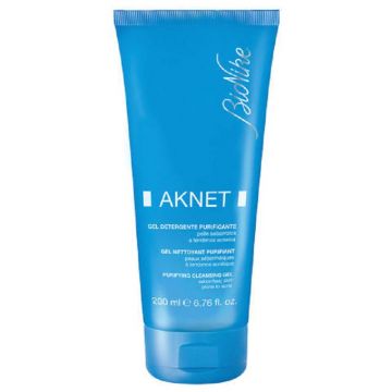 Bionike Aknet Gel de curatare purifiant cu efect de scrub pentru pielea seboreica predispusa la acnee 200 ml