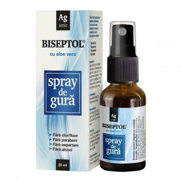 BISEPTOL SPRAY de GURA cu ALOE VERA, 20ml, DACIA PLANT