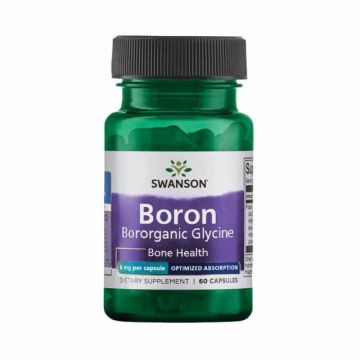 Boron Organic din Albion - Bor-organic Glycine, 6 mg, 60 capsule cu absorbtie optimizata, Swanson