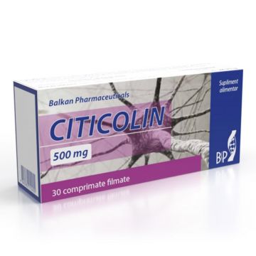 Citicolin 500 mg 30 comprimate filmate Balkan Pharmaceuticals