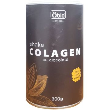 Colagen shake cu ciocolata, fara zahar, 300g, Obio