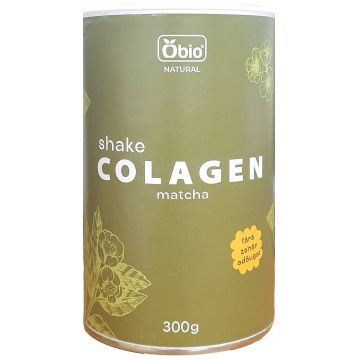 Colagen shake cu matcha, fara zahar, 300g, Obio