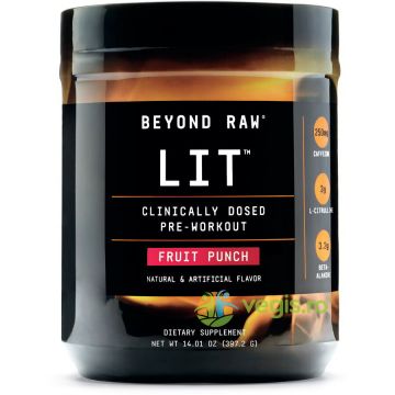 Formula Pre-Workout cu Aroma de Fructe Beyond Raw Lit 397.2g