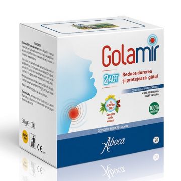 Golamir 2 Act Comprimate pentru gat orosolubile x 20 Aboca