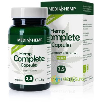 Hemp Complete cu CBD 2.5% Ecologic/Bio 60cps