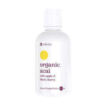 Organic Acai (473 ml) Acai organic cu suc organic de mere si suc organic de cirese negre