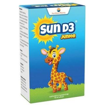Sun D3 Junior, vitamina D picaturi pentru bebelusi, 10ml, SUNWAVE PHARMA Sun D3 Junior, vitamina D picaturi pentru bebelusi, 10ml, SUNWAVE PHARMA