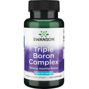 Triple Boron Complex, 3 forme de BOR, 3mg, 250 capsule, Swanson