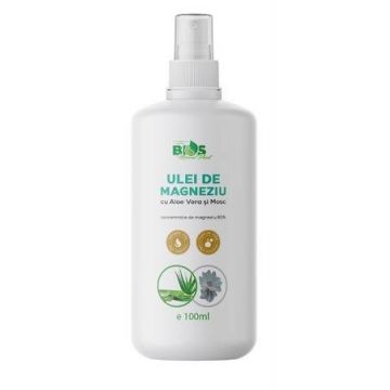 Ulei de magneziu, cu aloe vera si mosc, 100ml - Bios Mineral Plant