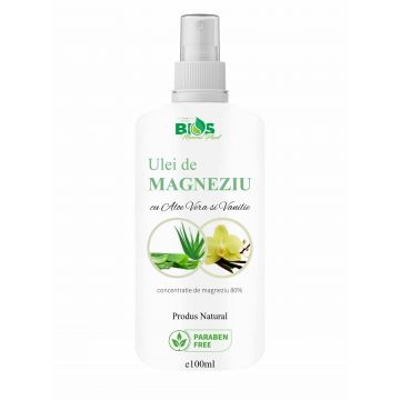 Ulei de Magneziu cu Aloe Vera si Vanilie, 100 ml, Bios Mineral Plant