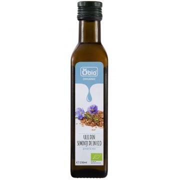 Ulei din seminte de in, eco-bio, 250ml Obio