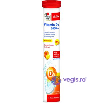 Vitamina D3 2000UI Aktiv 15cpr Efervescente