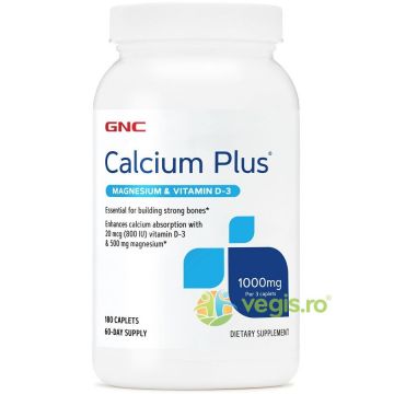Calcium Plus (Calciu) 1000mg cu Magneziu si Vitamina D3 180tb