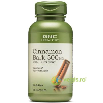 Cinnamon Bark (Scortisoara) Herbal Plus 500mg 100cps