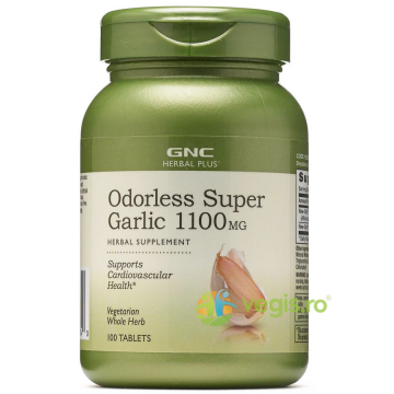 Extract de Usturoi Fara Miros (Odorless Super Garlic) Herbal Plus 1100mg 100tb