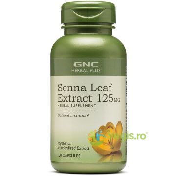 Extract Frunze de Senna (Senna Leaf) Herbal Plus 125mg 100cps vegetale