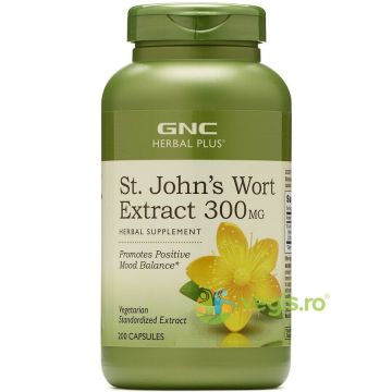 Extract Standardizat de Sunatoare (St. John’s Wort) Herbal Plus 300mg 200cps