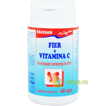 Fier + Vitamina C 40cps