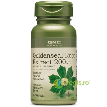 Goldenseal Root (Extract Standardizat de Gentiana) Herbal Plus 200mg 50cps