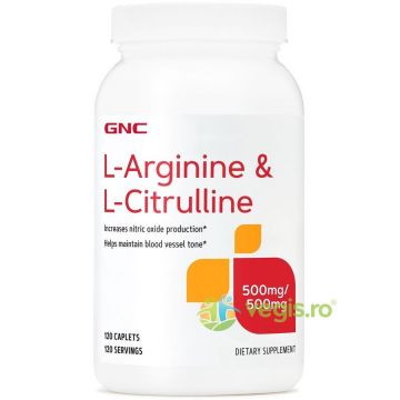 L-Arginina si L-Citrulina 500mg 120tb