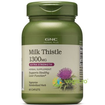 Milk Thistle (Extract Standardizat de Silimarina) Herbal Plus 1300mg 60tb vegetale