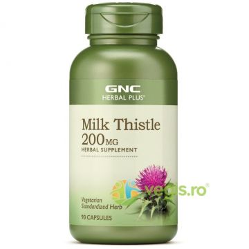 Milk Thistle (Silimarina) Herbal Plus 200mg 90cps vegetale