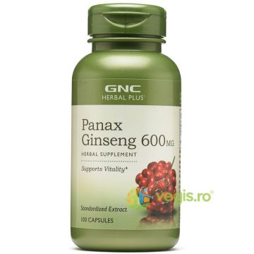 Panax Ginseng (Extract Standardizat de Ginseng) Herbal Plus 600mg 100cps