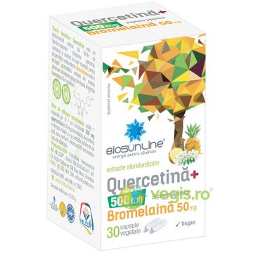 Quercetina 500mg + Bromelaina 50mg 30cps vegetale