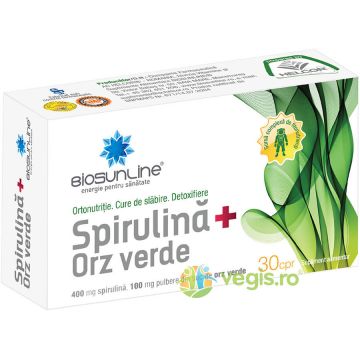 Spirulina si Orz Verde 30cpr