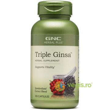 Triple Ginsa (Extract din 3 Tipuri de Ginseng) Herbal Plus 700mg 100cps