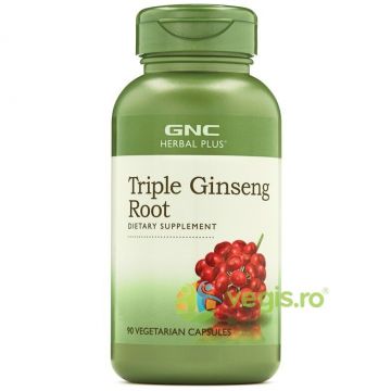 Triple Ginseng Root (Radacina Din 3 Tipuri de Ginseng) Herbal Plus 90cps