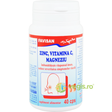 Zinc, Vitamina C si Magneziu 40cps