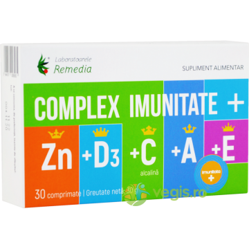 Complex Imunitate Plus (Zn+D3+C+A+E) 30cpr