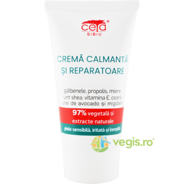 Crema Calmanta si Reparatoare cu Propolis si Miere 97% Vegetala 50ml