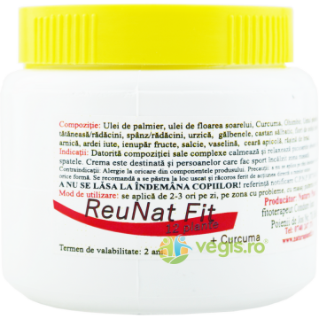 Crema pentru Masaj cu 12 Plante Reunat Fit 200ml