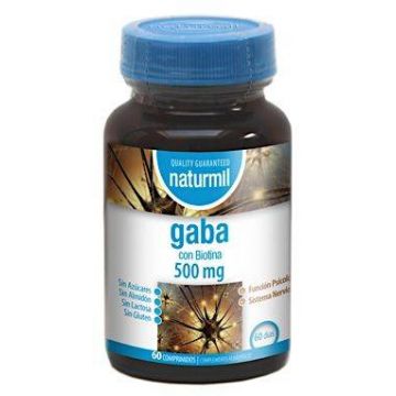 GABA - acid gama-amino-butiric - 500mg, cu biotina (B7) 50mg, 60 comprimate, DIETMED-NATURMIL