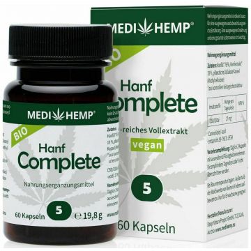 Hemp Complete Capsule cu CBD 5%, 60cps, Medihemp
