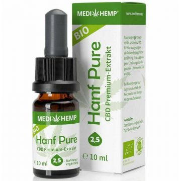 Hemp Pure 2,5% CBD, eco-bio, 10ml, Medihemp