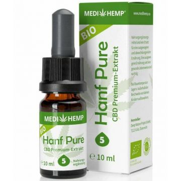 Hemp Pure 5% CBD, eco-bio, 10ml, Medihemp