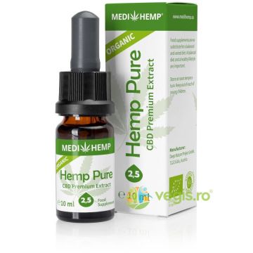 Hemp Pure cu 2.5% CBD Ecologic/Bio 10ml