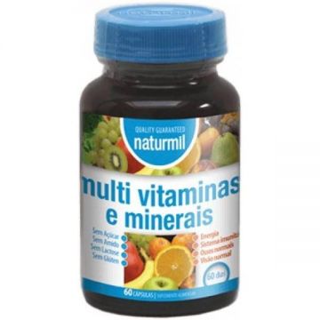 MULTI VITAMINS AND MINERALS, multivitamine si minerale, 60 capsule moi, DIETMED-NATURMIL