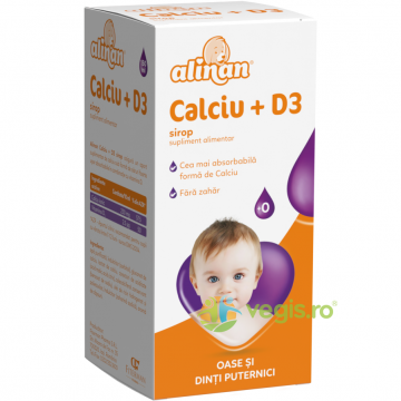 Sirop Calciu + D3 fara Zahar Alinan 150ml