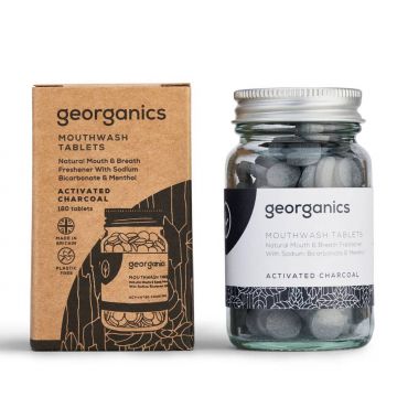 Tablete pentru igiena orala, Charcoal, 180buc - Georganics