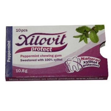 Xilovit - guma de mestecat cu xylitol - peppermint - 10,8g