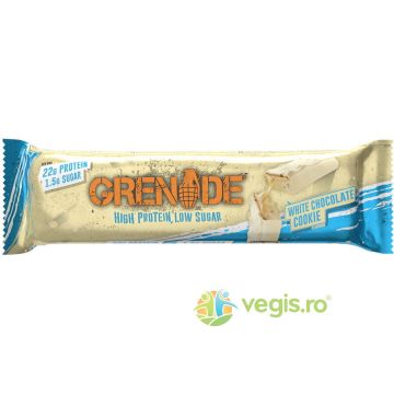 Baton Proteic cu Aroma de Biscuiti cu Ciocolata Alba Grenade 60g