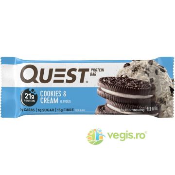 Baton Proteic cu Aroma de Biscuiti si Frisca Quest 60g