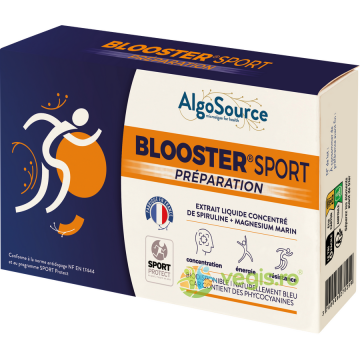 Blooster Sport Pregatire (Extract Lichid Concentrat de Spirulina si Magneziu Marin) 5 flacoane