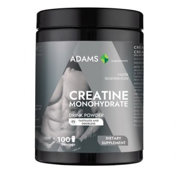 Creatina monohidrata (fara aroma), 450gr, Adams
