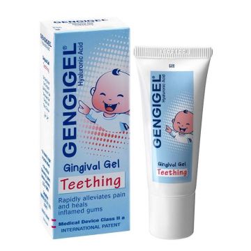 Gengigel Teething Gel gingival cu acid hialuronic 0,54 % pentru copii 20 ml