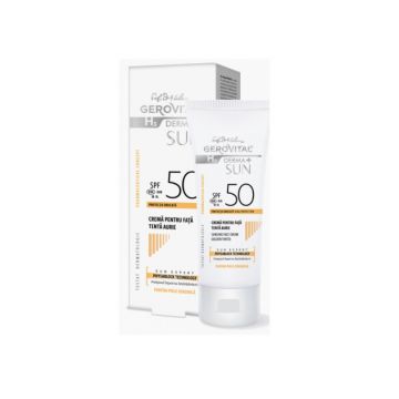 Gerovital H3 Derma+ Sun Crema fata anti-imbatranire SPF 50 tenta aurie 50ml